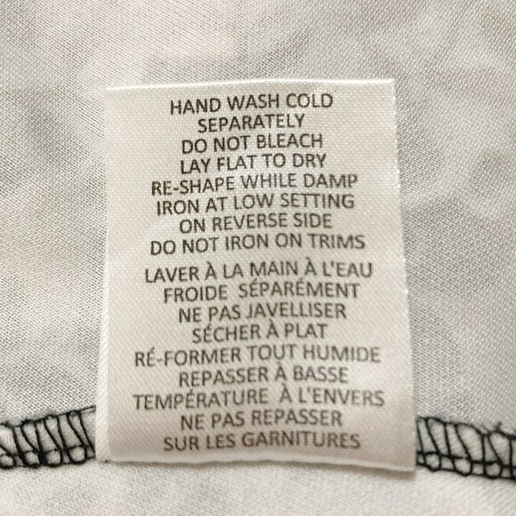 SLOANE & SADIE Black white flocked floral print sleeveless peplum top LARGE XL - Picture 14 of 15